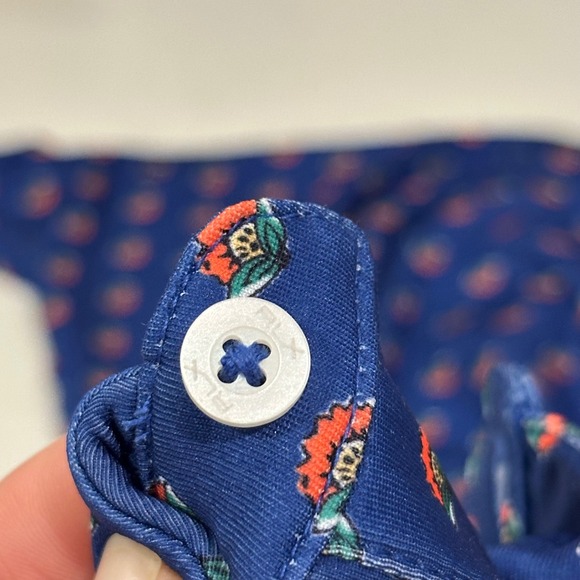 RLX‎ Ralph Lauren Mens Golf Polo Shirt Royal Multi Floral Print Wicking Size L - Picture 4 of 7